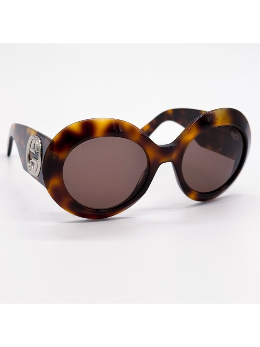 NWT Gucci GG1647S 009 Havana Brown Round Oversized Sunglasses Women - Picture 5 of 10